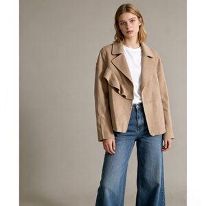 Stylein Premium Cashmere Wool Blend Short Coat Camel/sand Mix